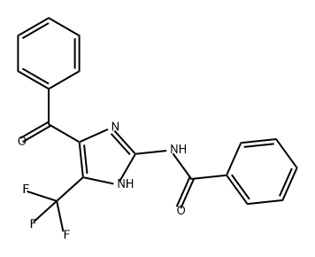 Benzamide, N-[4-benzoyl-5-(trifluoromethyl)-1H-imidazol-2-yl]- Struktur