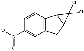 Cycloprop[a]indene, 1,1-dichloro-1,1a,6,6a-tetrahydro-4-nitro- Struktur