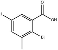 2-Bromo-5-iodo-3-methylbenzoic
acid Struktur