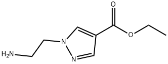 1H-Pyrazole-4-carboxylic acid, 1-(2-aminoethyl)-, ethyl ester Struktur