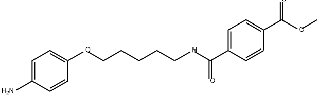 Benzoic acid, 4-[[[5-(4-aminophenoxy)pentyl]amino]carbonyl]-, methyl ester Struktur