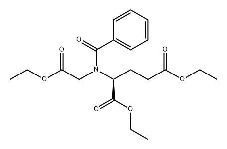 Glutamic acid, N-benzoyl-N-(carboxymethyl)-, triethyl ester (6CI) Struktur