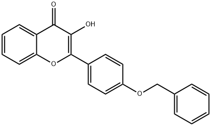 4H-1-Benzopyran-4-one, 3-hydroxy-2-[4-(phenylmethoxy)phenyl]- Struktur