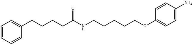 Benzenepentanamide, N-[5-(4-aminophenoxy)pentyl]- Struktur