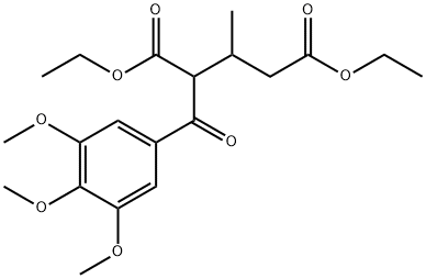 Pentanedioic acid, 3-methyl-2-(3,4,5-trimethoxybenzoyl)-, 1,5-diethyl ester Struktur