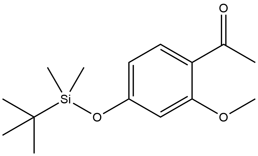 1-[4-[[(1,1-Dimethylethyl)dimethylsilyl]oxy]-2-methoxyphenyl]ethanone Struktur