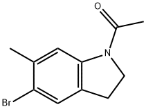 Ethanone, 1-(5-bromo-2,3-dihydro-6-methyl-1H-indol-1-yl)- Struktur