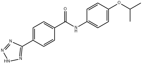 Benzamide, N-[4-(1-methylethoxy)phenyl]-4-(2H-tetrazol-5-yl)- Struktur