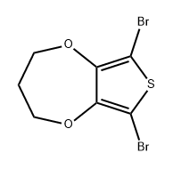 2H-Thieno[3,4-b][1,4]dioxepin, 6,8-dibromo-3,4-dihydro- Struktur