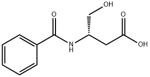 Butanoic acid, 3-(benzoylamino)-4-hydroxy-, (3S)- Struktur