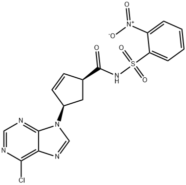 2-Cyclopentene-1-carboxamide, 4-(6-chloro-9H-purin-9-yl)-N-[(2-nitrophenyl)sulfonyl]-, (1S,4R)-