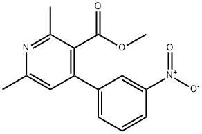 3-Pyridinecarboxylic acid, 2,6-dimethyl-4-(3-nitrophenyl)-, methyl ester Struktur