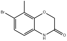 7-broMo-8-Methyl-3,4-dihydro-2H-1,4-benzoxazin-3-
one Struktur