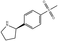 Pyrrolidine, 2-[4-(methylsulfonyl)phenyl]-, (2R)- Struktur