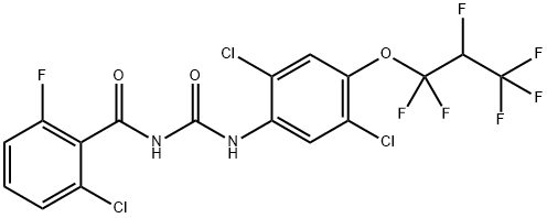 Benzamide, 2-chloro-N-[[[2,5-dichloro-4-(1,1,2,3,3,3-hexafluoropropoxy)phenyl]amino]carbonyl]-6-fluoro- Struktur