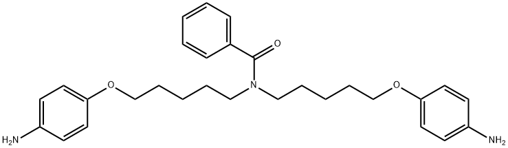 Benzamide, N,N-bis[5-(4-aminophenoxy)pentyl]- Struktur