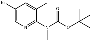 Carbamic acid, N-(5-bromo-3-methyl-2-pyridinyl)-N-methyl-, 1,1-dimethylethyl ester Struktur