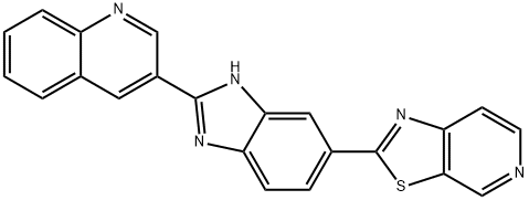 3-(6-Thiazolo[5,4-c]pyridin-2-yl-1H-benzimidazol-2-yl)quinoline Struktur