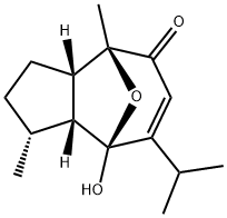 4,8-Epoxyazulen-5(1H)-one, 2,3,3a,4,8,8a-hexahydro-8-hydroxy-1,4-dimethyl-7-(1-methylethyl)-, (1R,3aS,4R,8S,8aR)- Struktur