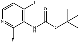 Carbamic acid, N-(2-fluoro-4-iodo-3-pyridinyl)-, 1,1-dimethylethyl ester Struktur