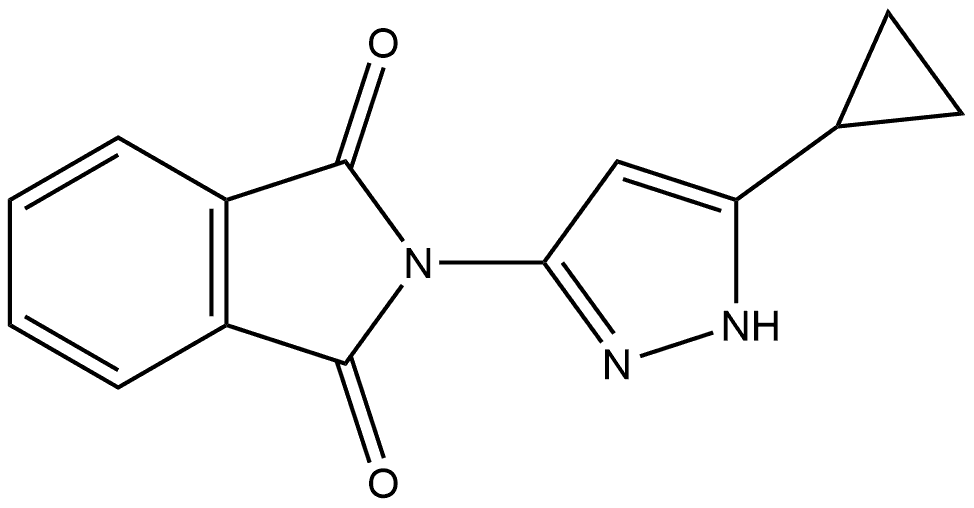 2-(5-Cyclopropyl-1H-pyrazol-3-yl)-1H-isoindole-1,3(2H)-dione Struktur