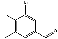 Benzaldehyde, 3-bromo-4-hydroxy-5-methyl- Struktur