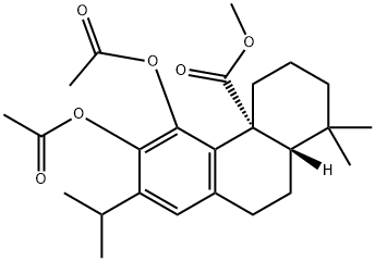 methyl 11,12-bis(acetyloxy)abieta-9(11),8(14),12-trien-20-oate Struktur