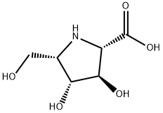 (3R,4R,5S)-3,4-Dihydroxy-5-(hydroxymethyl)-L-proline Struktur