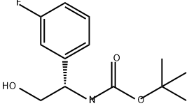 Tert-butyl (S)-(1-(3-fluorophenyl)-2-hydroxyethyl)carbamate Struktur