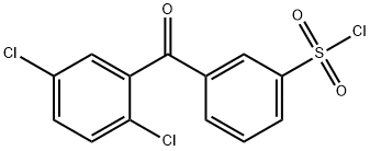 Benzenesulfonyl chloride, 3-(2,5-dichlorobenzoyl)- Struktur