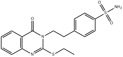 Benzenesulfonamide, 4-[2-[2-(ethylthio)-4-oxo-3(4H)-quinazolinyl]ethyl]- Struktur