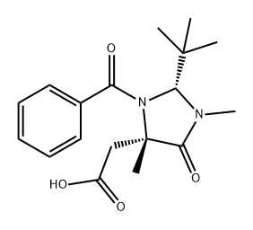 4-Imidazolidineacetic acid, 3-benzoyl-2-(1,1-dimethylethyl)-1,4-dimethyl-5-oxo-, (2R,4S)-