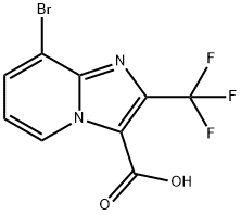 8-Bromo-2-(trifluoromethyl)imidazo[1,2-a]pyridine-3-carboxylic acid Struktur