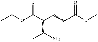 2-Pentenedioic acid, 4-(1-aminoethylidene)-, 5-ethyl 1-methyl ester Struktur