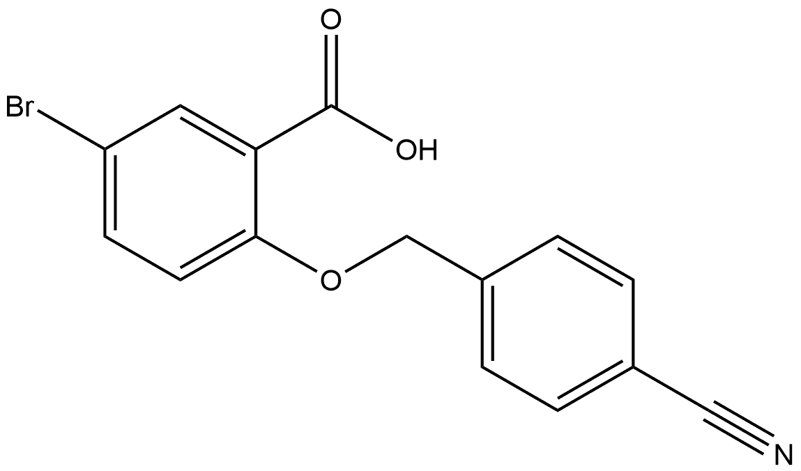 5-Bromo-2-[(4-cyanophenyl)methoxy]benzoic acid Struktur