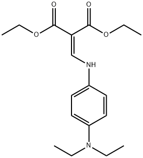 Propanedioic acid, 2-[[[4-(diethylamino)phenyl]amino]methylene]-, 1,3-diethyl ester Struktur