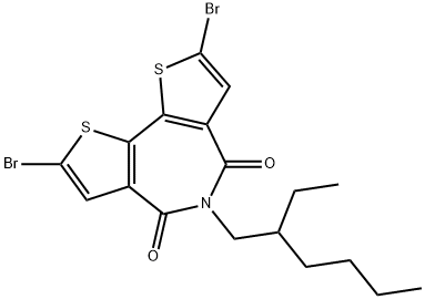 4H-Dithieno[3,2-c:2',3'-e]azepine-4,6(5H)-dione, 2,8-dibromo-5-(2-ethylhexyl)- Struktur