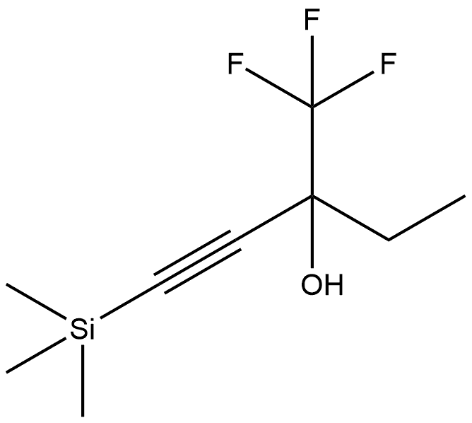 3-(Trifluoromethyl)-1-(trimethylsilyl)-1-pentyn-3-ol Struktur