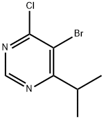 Pyrimidine, 5-bromo-4-chloro-6-(1-methylethyl)- Struktur