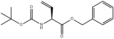 3-Butenoic acid, 2-[[(1,1-dimethylethoxy)carbonyl]amino]-, phenylmethyl ester, (2S)- Struktur