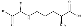 N(5)-(1-carboxyethyl)ornithine Struktur