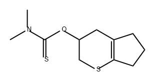 Carbamothioic acid, N,N-dimethyl-, O-(2,3,4,5,6,7-hexahydrocyclopenta[b]thiopyran-3-yl) ester Struktur