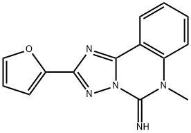 [1,2,4]Triazolo[1,5-c]quinazolin-5(6H)-imine, 2-(2-furanyl)-6-methyl- Struktur