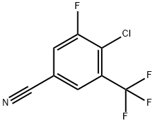 Benzonitrile, 4-chloro-3-fluoro-5-(trifluoromethyl)- Struktur