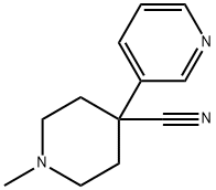 4-Piperidinecarbonitrile, 1-methyl-4-(3-pyridinyl)- Struktur