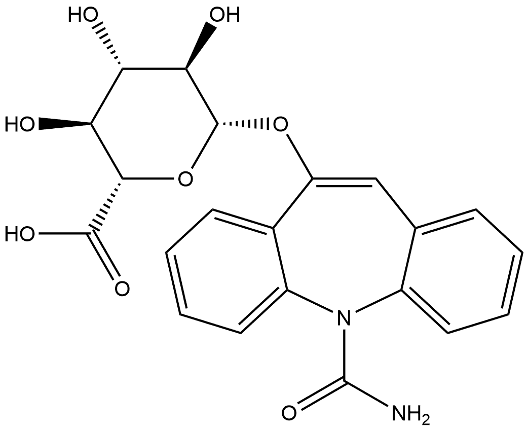 β-D-Glucopyranosiduronic acid, 5-(aminocarbonyl)-5H-dibenz[b,f]azepin-10-yl Struktur