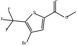 2-Thiophenecarboxylic acid, 4-bromo-5-(trifluoromethyl)-, methyl ester Struktur