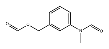 Formamide, N-[3-[(formyloxy)methyl]phenyl]-N-methyl- Struktur