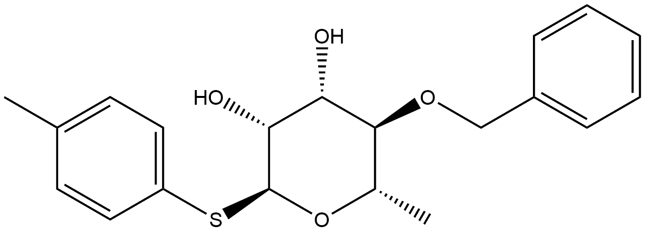 4-Methylphenyl 4-O-benzyl-1-thio-α-L-rhamnopyranoside Struktur