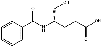 Pentanoic acid, 4-(benzoylamino)-5-hydroxy-, (4S)- Struktur